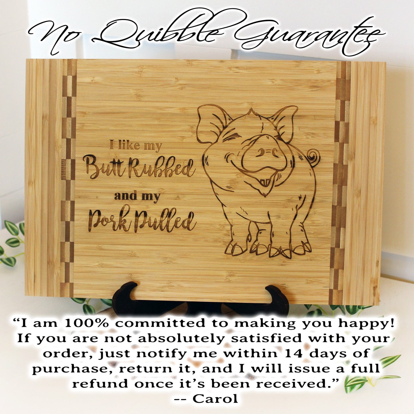 BBQ Pig Cutting Board, BBQ Cutting Board, Pig Lover Gifts, Housewarming, I like my butt rubbed and my pork pulled, Wooden Easel Included