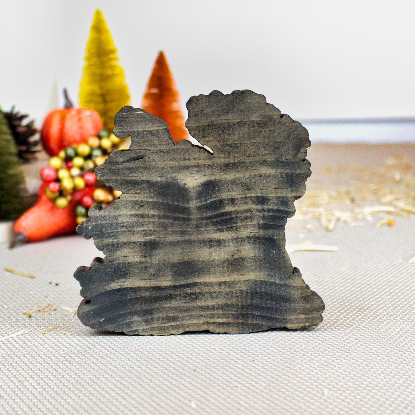 Custom Halloween Ghost Shelf Sitter, Spooky Tree & Pumpkin, A Keepsake Filled With Wonder, Decor for Tiered Trays. Mantels and Shelves