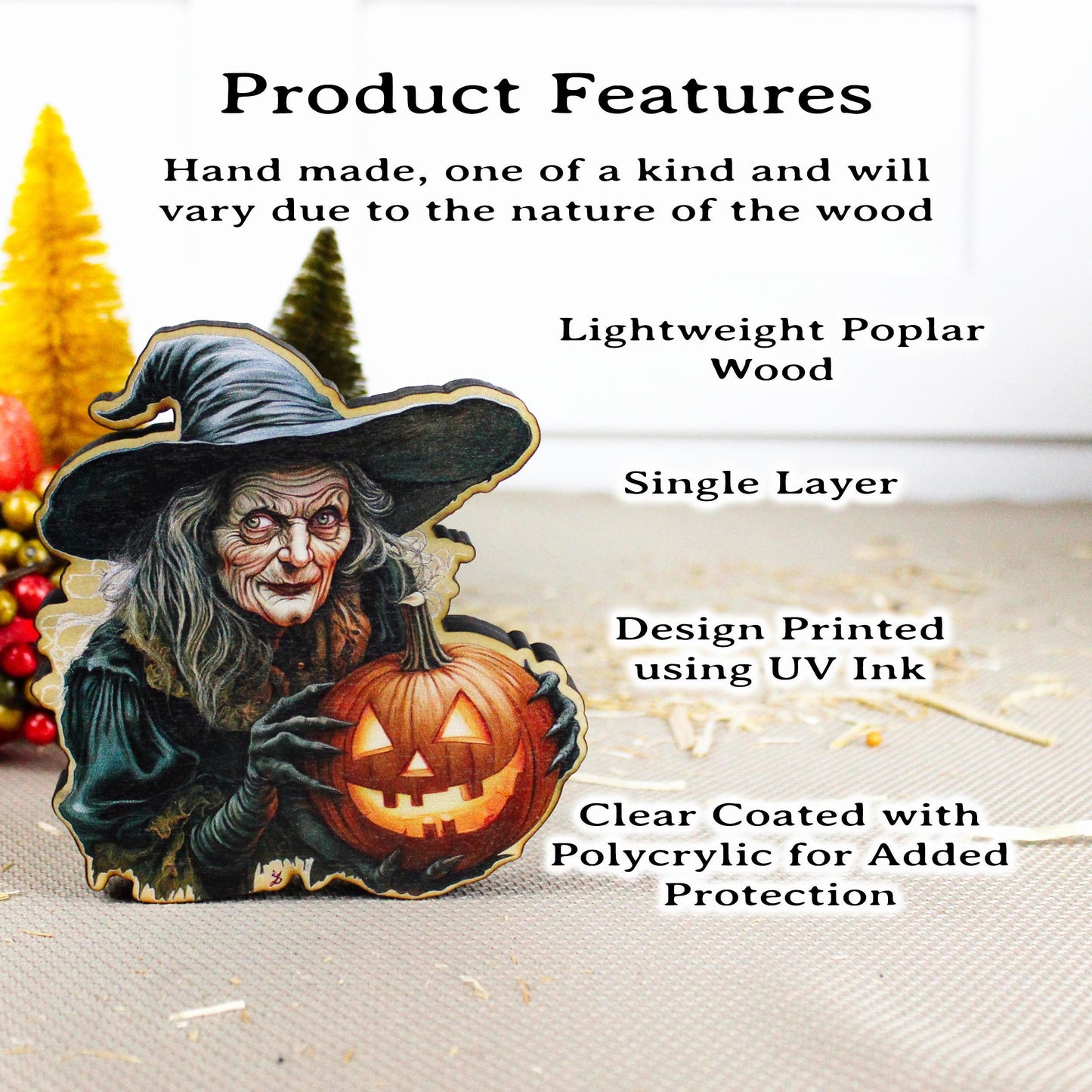 Scary Witch Shelf Sitter, She’s the Halloween You Grew Up With, Personalized Decor, Custom Fall Decoration, Tiered Trays. Mantels & Shelves