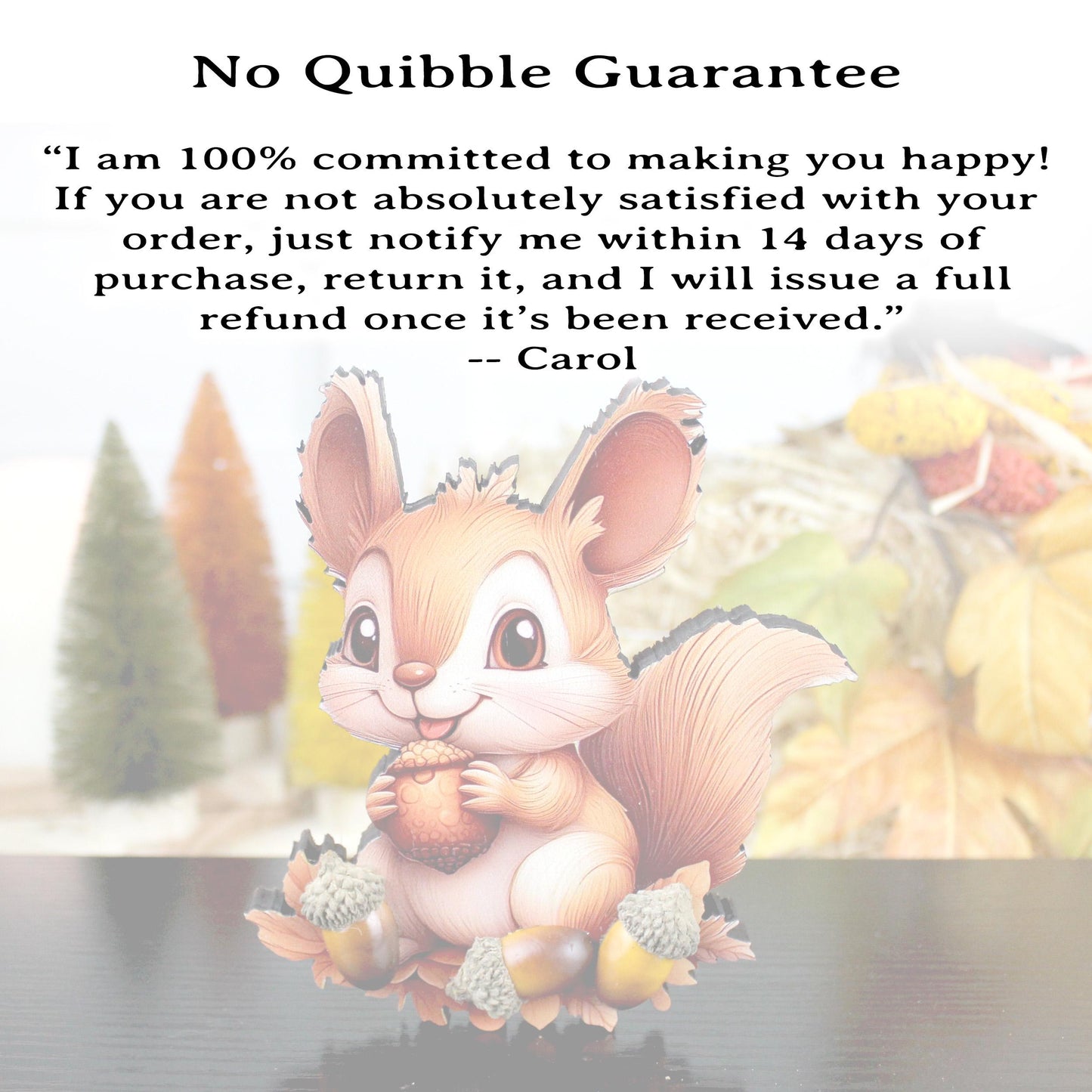 Fall Squirrel Shelf Sitter – “Autumn Joy” Personalized Woodland Critter Gift, Kids Room or Nursery Decor, Made from Solid Poplar Wood