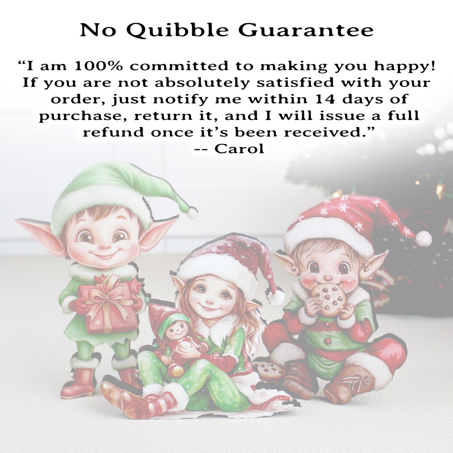 Set of 3 Christmas Elf Shelf Sitters, Wooden Holiday Mantel Decor. Three Merry Helpers, One Cozy Story