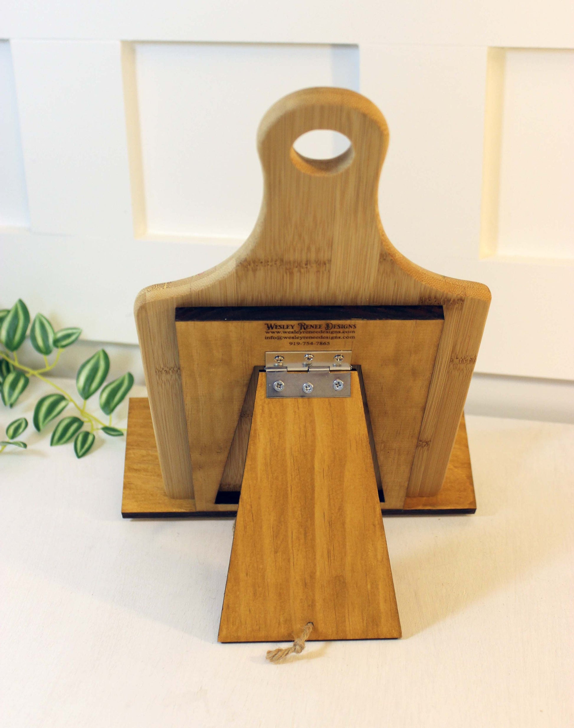 Sunflowers and Butterflies Cookbook Stand for the Kitchen from Environmentally Sustainable Bamboo with Pine Wood Accents to create an Easel