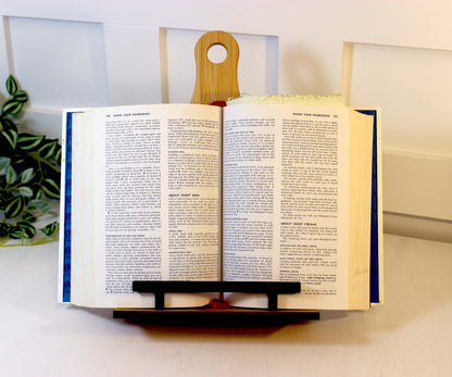 Sunflowers and Butterflies Cookbook Stand for the Kitchen from Environmentally Sustainable Bamboo with Pine Wood Accents to create an Easel