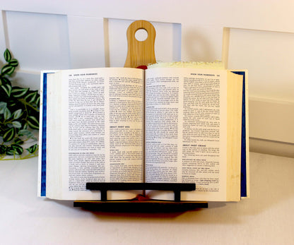 Decorative Cookbook Stand, Personalized Wooden Recipe Book Holder, Kitchen Home Decor, Custom Tablet Ipad Stand, Housewarming Giftl