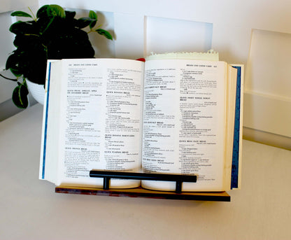 Personalized Custom Cookbook Stand, Decorative Spring Cardinal Lover Gift, Recipe Book Holder, Rustic Farmhouse Decor, Tablet Ipad Stand