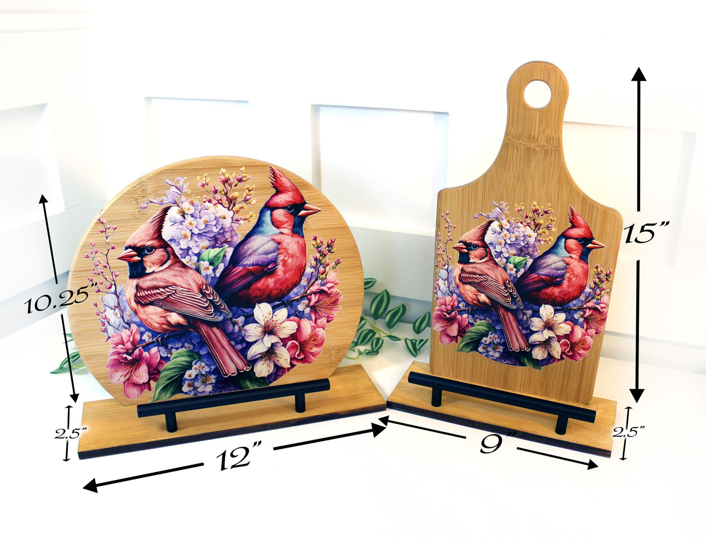 Personalized Custom Cookbook Stand, Decorative Spring Cardinal Lover Gift, Recipe Book Holder, Rustic Farmhouse Decor, Tablet Ipad Stand