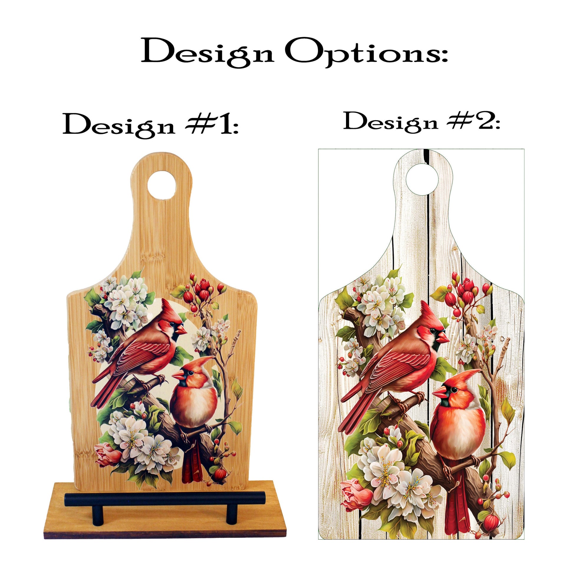 Personalized Decorative Cookbook Stand, Cardinals Lover Cherry Blossom, Recipe Book Holder, Kitchen Home Decor, Tablet Ipad Stand Gift