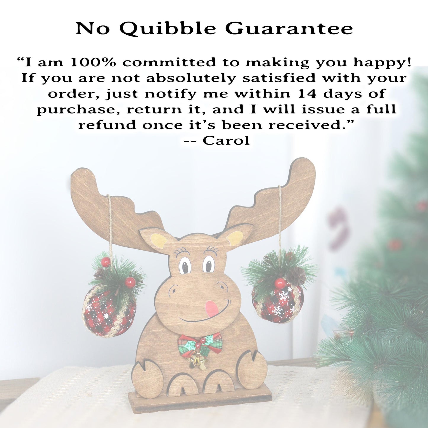 Rustic Wooden Moose, Modern Christmas Farmhouse Decor, Fireplace Mantel Decoration, Tabletop Centerpiece