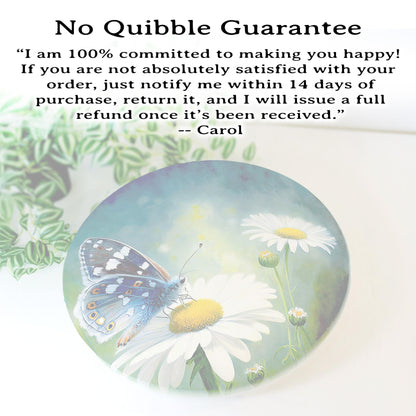Daisy and Butterfly Custom Lazy Susan Turntable, Personalized Kitchen and Bath Organizer, Dining Table Centerpiece, Unique Gift, Sizes Vary