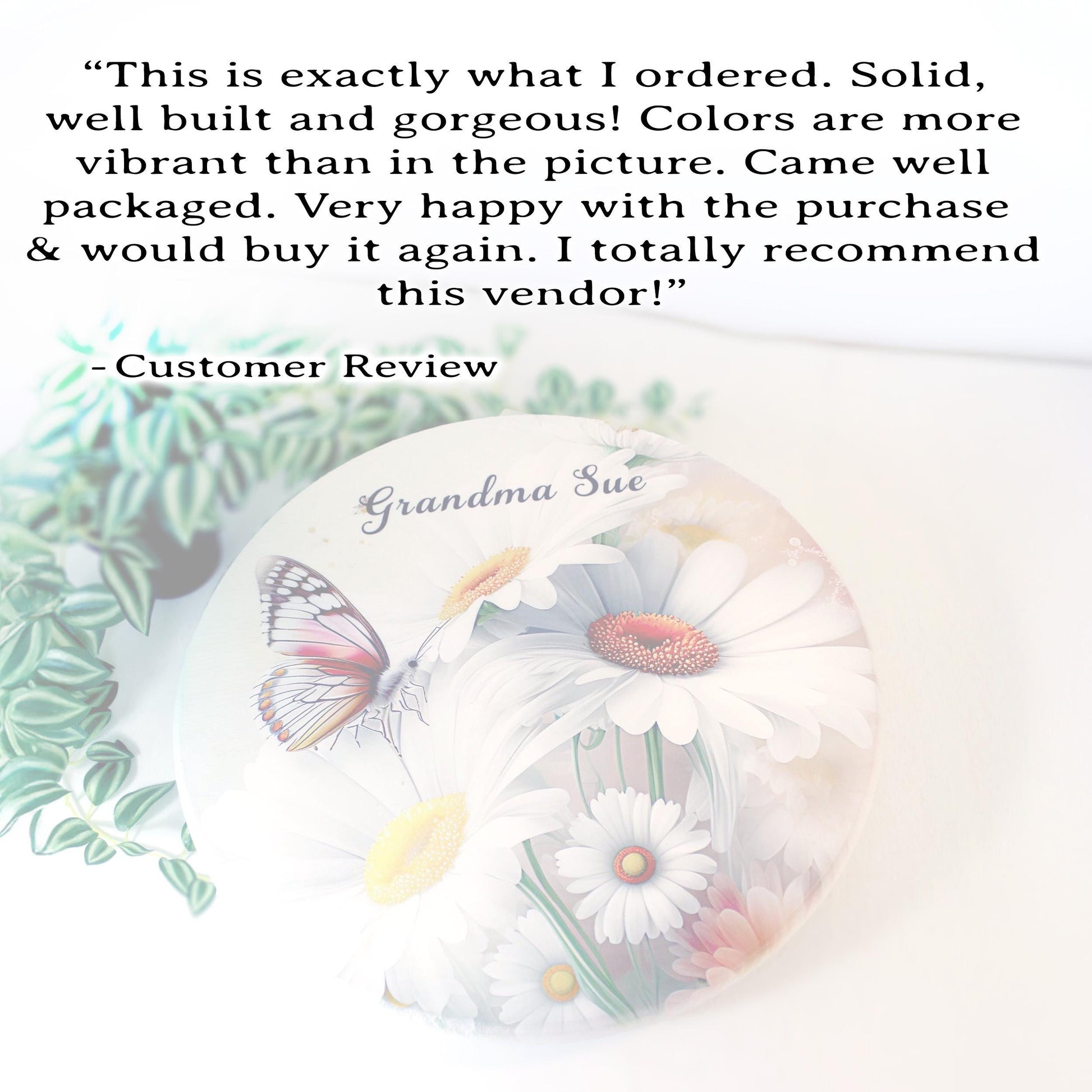 Daisies And Butterflies Lazy Susan, Custom Personalized Kitchen & Bath Organizer, Dining Table Centerpiece, Housewarming Gift, Size Varies