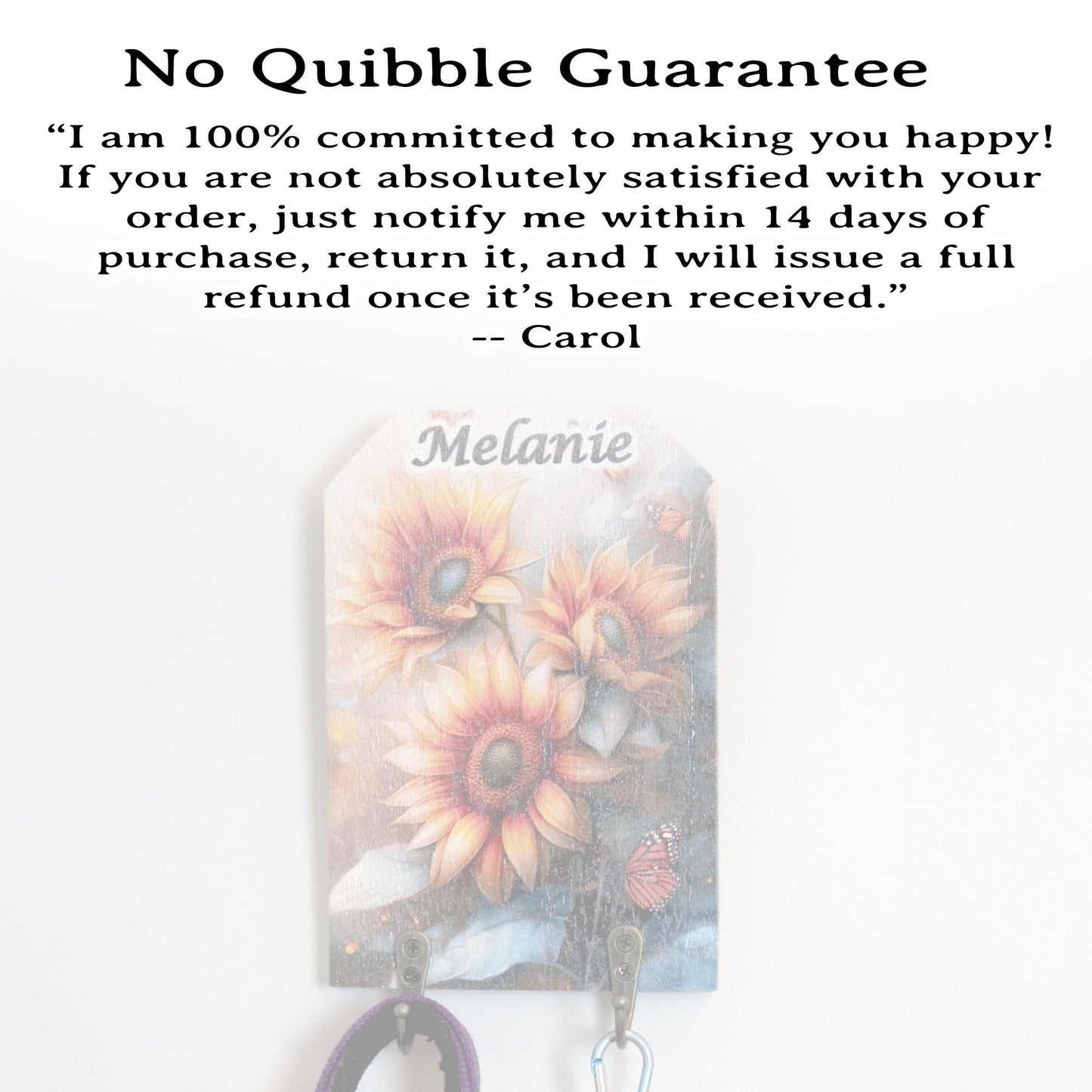 Personalized Wall Mounted Coat Rack, Wooden Key Holder, Bathroom Pool Towel Hook, Dog Leash Holder, Sunflower Lovers Gift