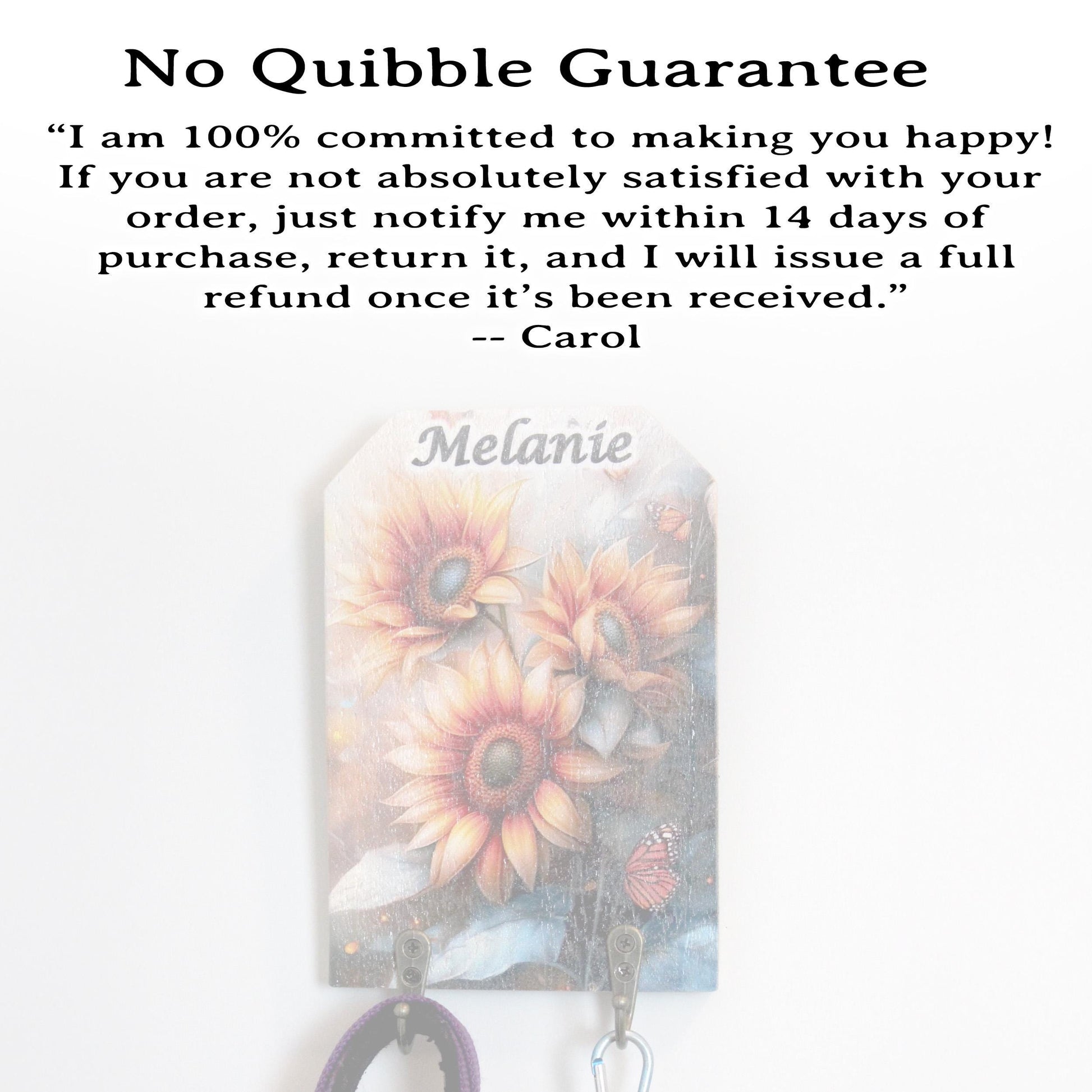 Personalized Wall Mounted Coat Rack, Wooden Key Holder, Bathroom Pool Towel Hook, Dog Leash Holder, Sunflower Lovers Gift