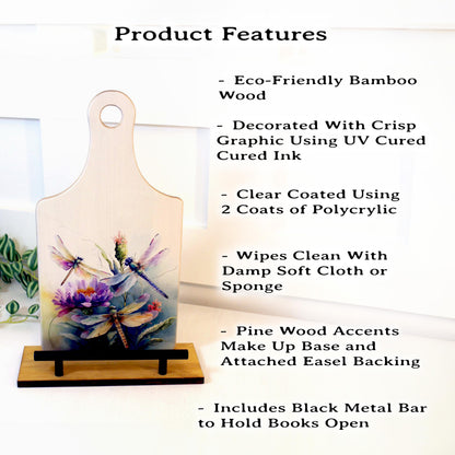 Decorative Cookbook Stand, Personalized Wooden Recipe Book Holder, Kitchen Home Decor, Custom Tablet Ipad Stand, Housewarming Giftl