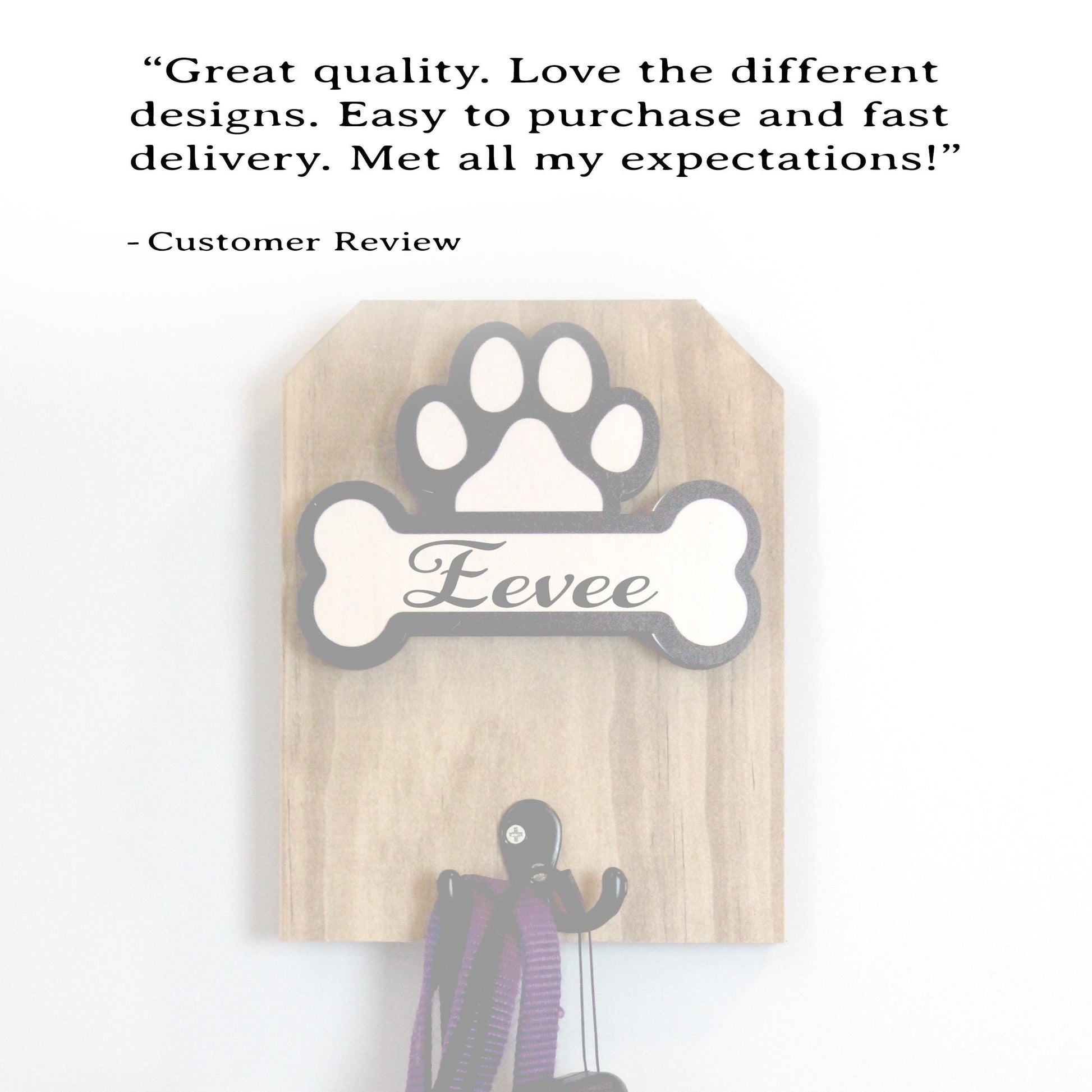 Personalized Wall Mounted Coat Rack, Wooden Key Holder, Bathroom Pool Towel Hook, Dog Leash Holder, Dog Lovers Gift