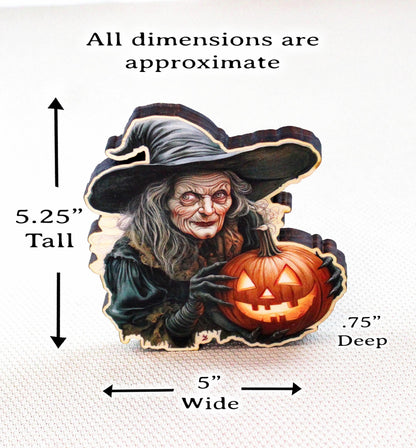 Scary Witch Shelf Sitter, She’s the Halloween You Grew Up With, Personalized Decor, Custom Fall Decoration, Tiered Trays. Mantels & Shelves