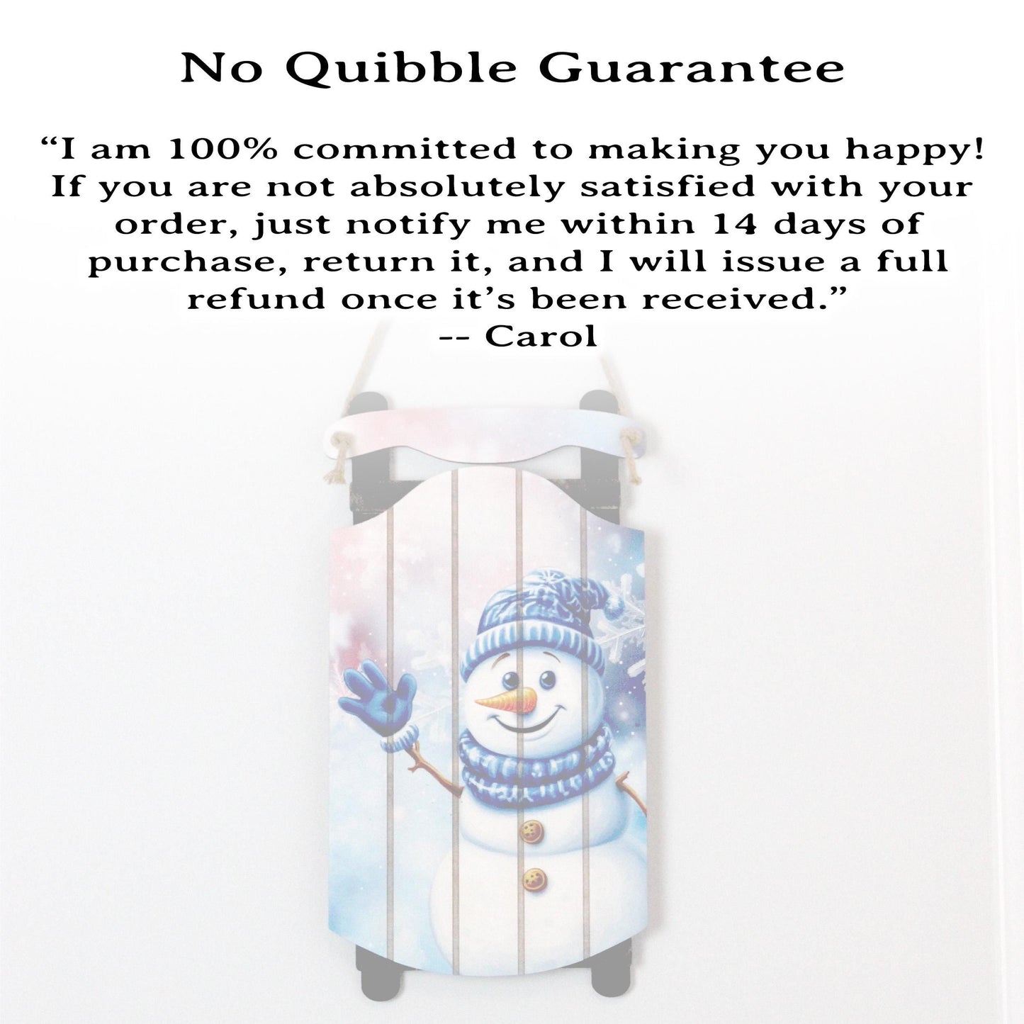 Christmas Sled Wall Hanging – Personalizable Snowman Sign That Welcomes Winter, Your Wall’s Invitation To Sip Cocoa And Breathe In The Magic