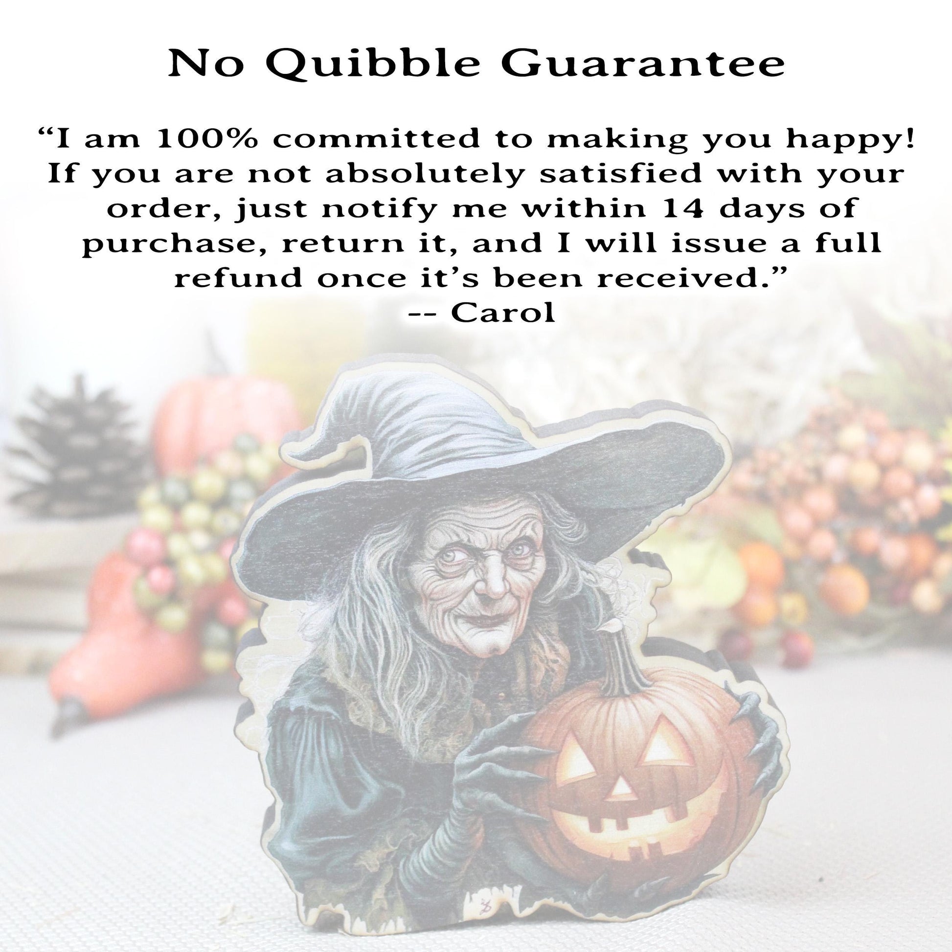 Personalized Witch Shelf Sitter, Farmhouse Halloween Decor