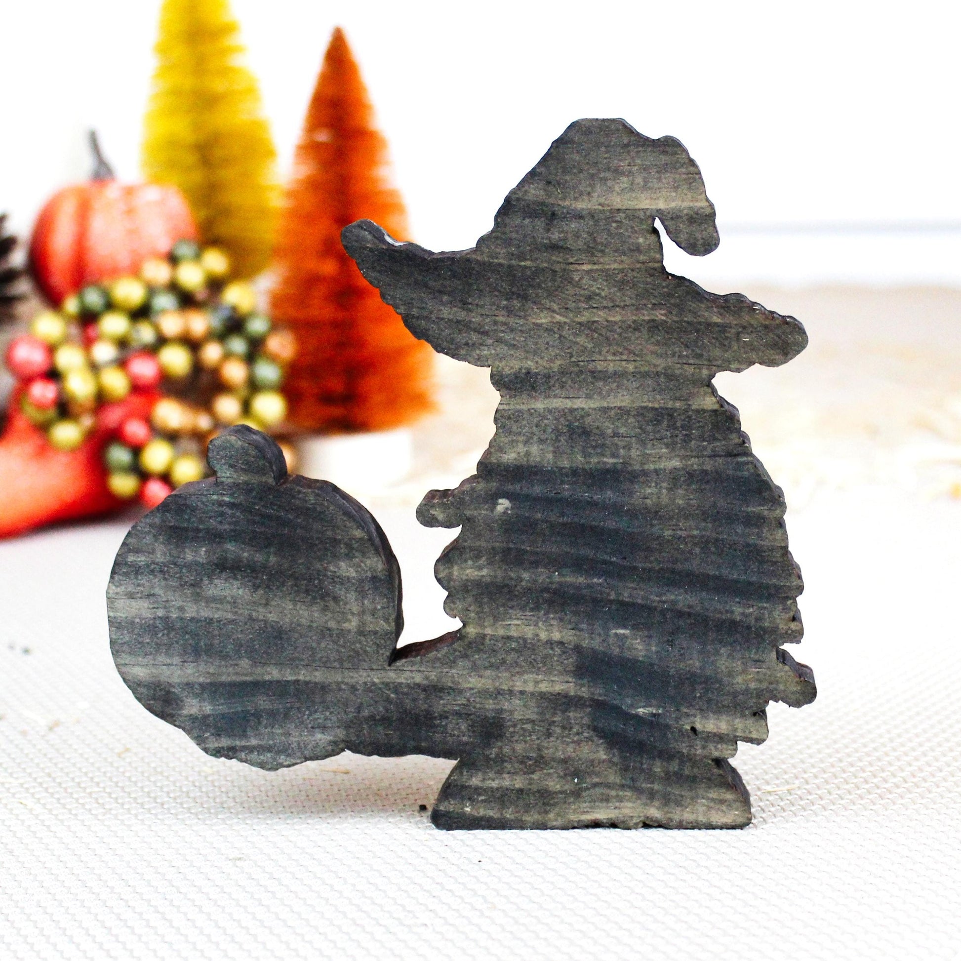 Halloween Witch Shelf Sitter – Solid poplar Wood Decor, she protects the magic, For Tiered Trays. Mantels & Shelves, Rustic Farmhouse