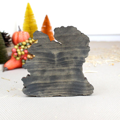 Personalized Halloween Ghost Shelf Sitter – Rustic Witch Decor