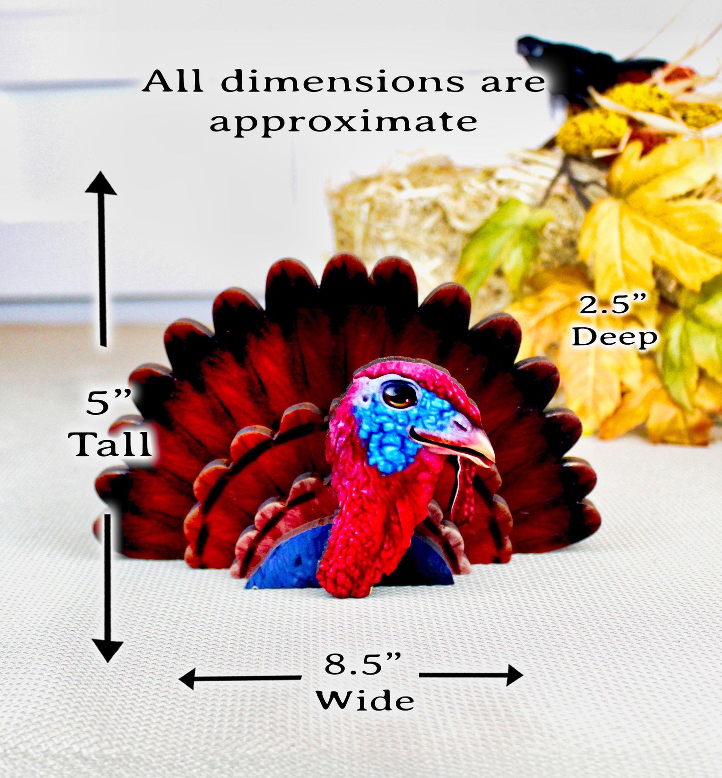 Turkey Shelf Sitter – Rustic Farmhouse Thanksgiving Decor