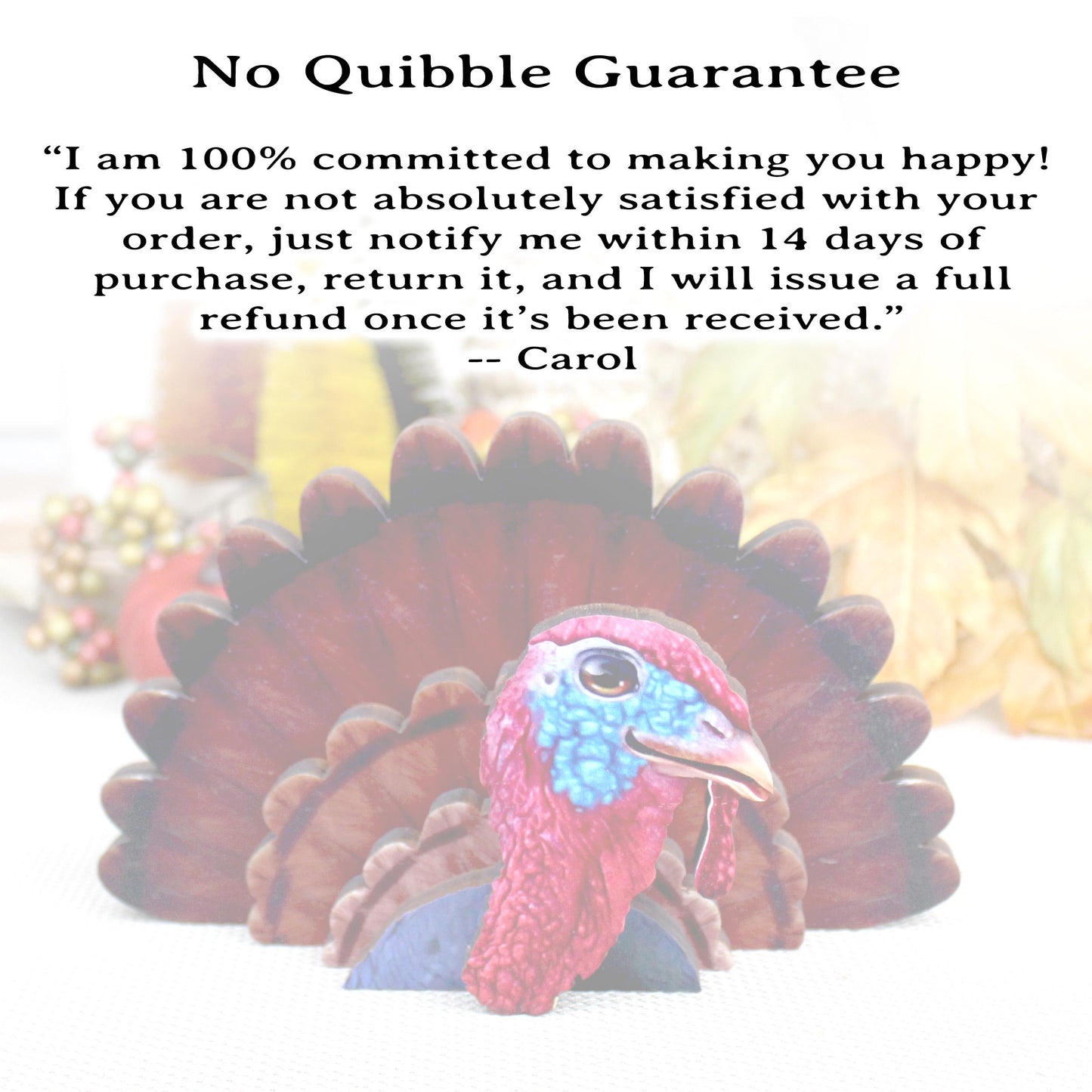 Turkey Shelf Sitter – Personalized Thanksgiving Decor with Name, Rustic Fall Farmhouse Table Accent, Made from Solid Pine Wood