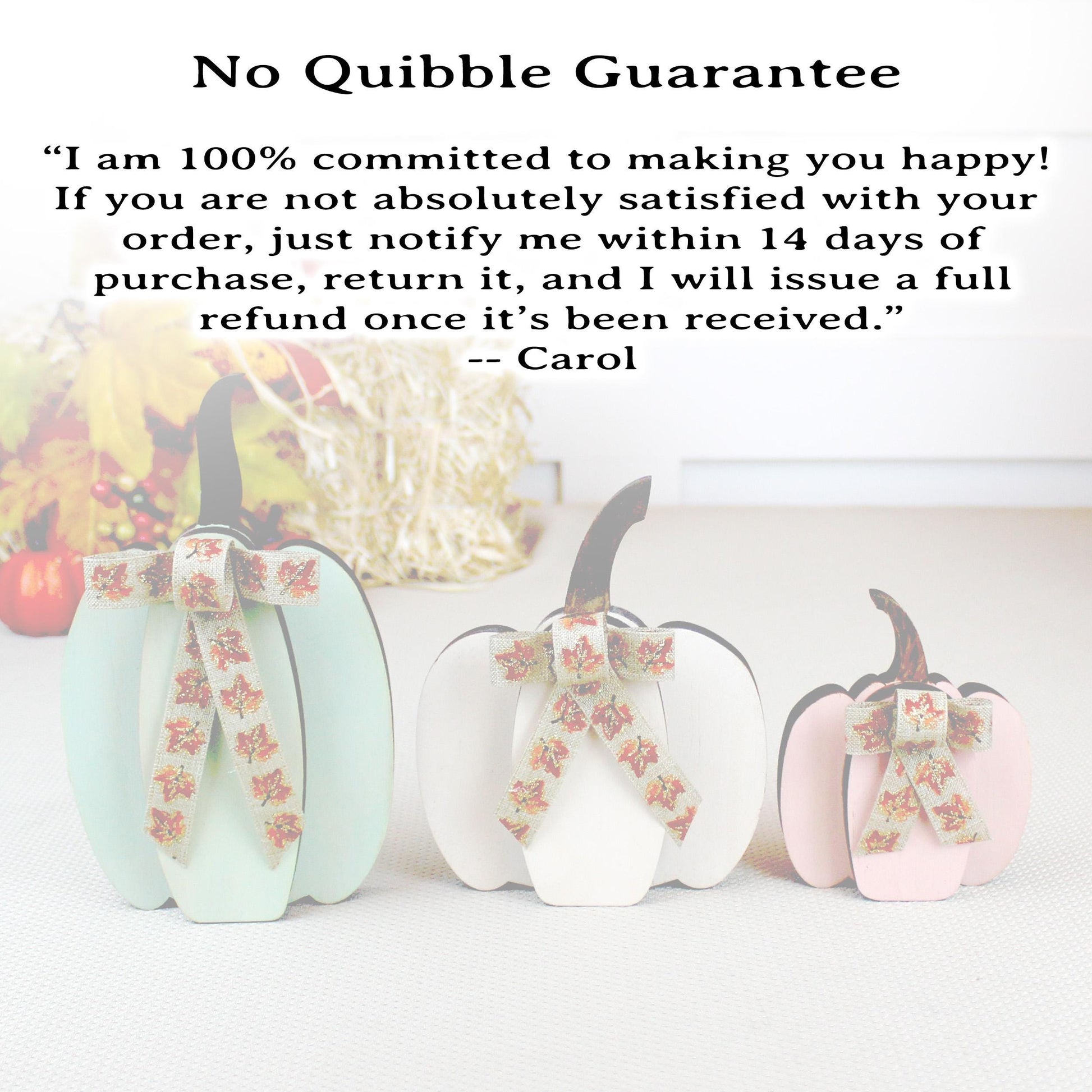 Set of 3 Pumpkin Shelf Sitters – Round or Straight Style, Personalized Fall Pumpkins, 1" Thick Wooden Mantel Decor, Soft, Cozy Autumn Charm