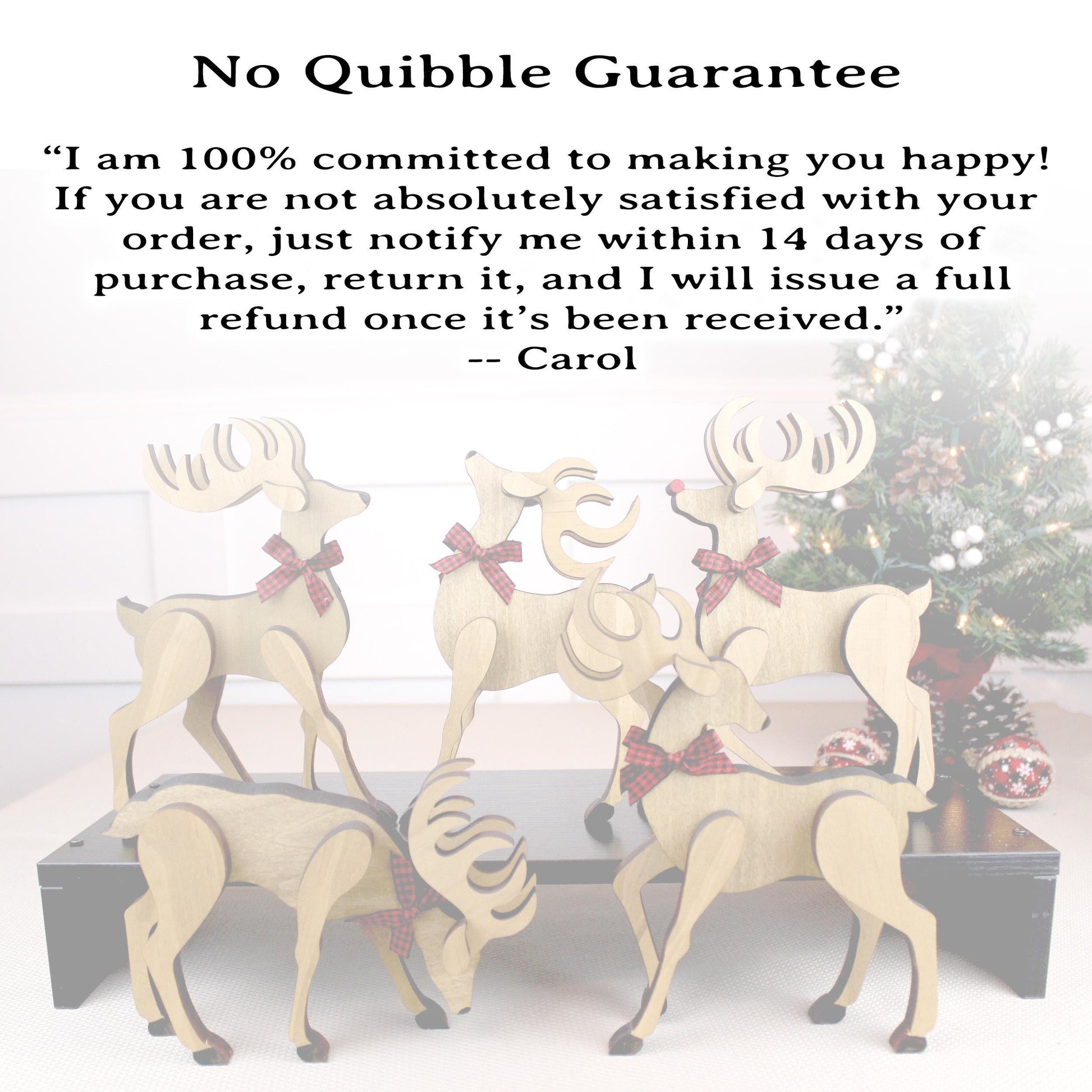 Personalized Wooden Reindeer Shelf Sitters – Rustic Christmas Mantel Decor