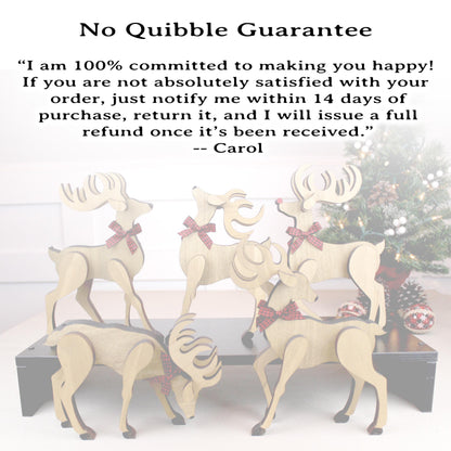 Personalized Wooden Reindeer Shelf Sitters – Rustic Christmas Mantel Decor