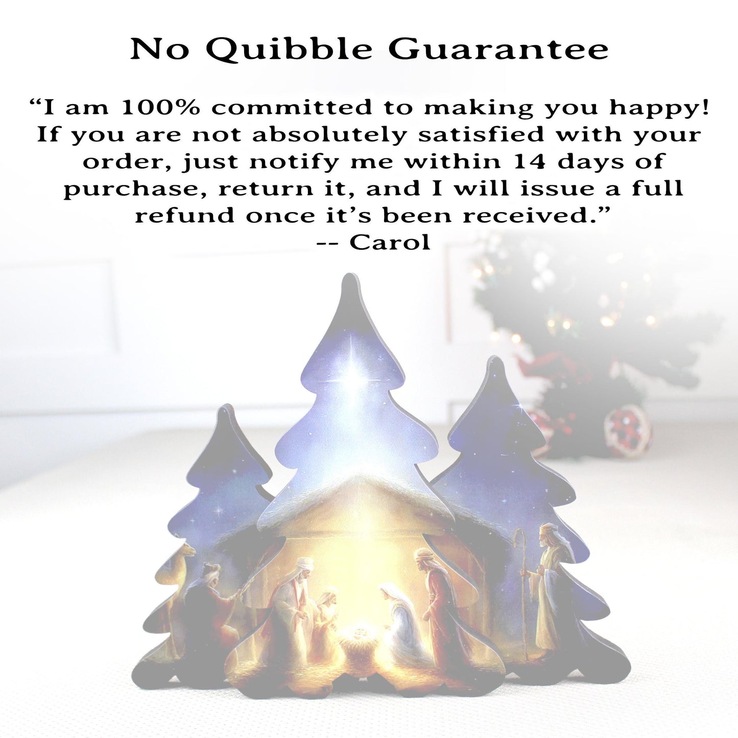 Nativity Scene Shelf Sitter – Personalized Wooden Manger Display, Christmas Mantel Decor