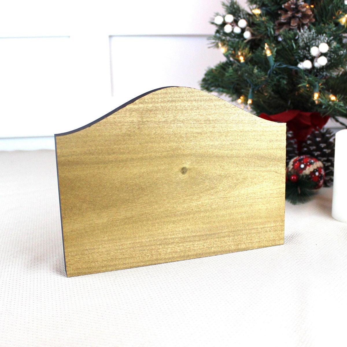 Nativity Scene Shelf Sitter – “Joy to the World” Personalized Wooden Manger Decor