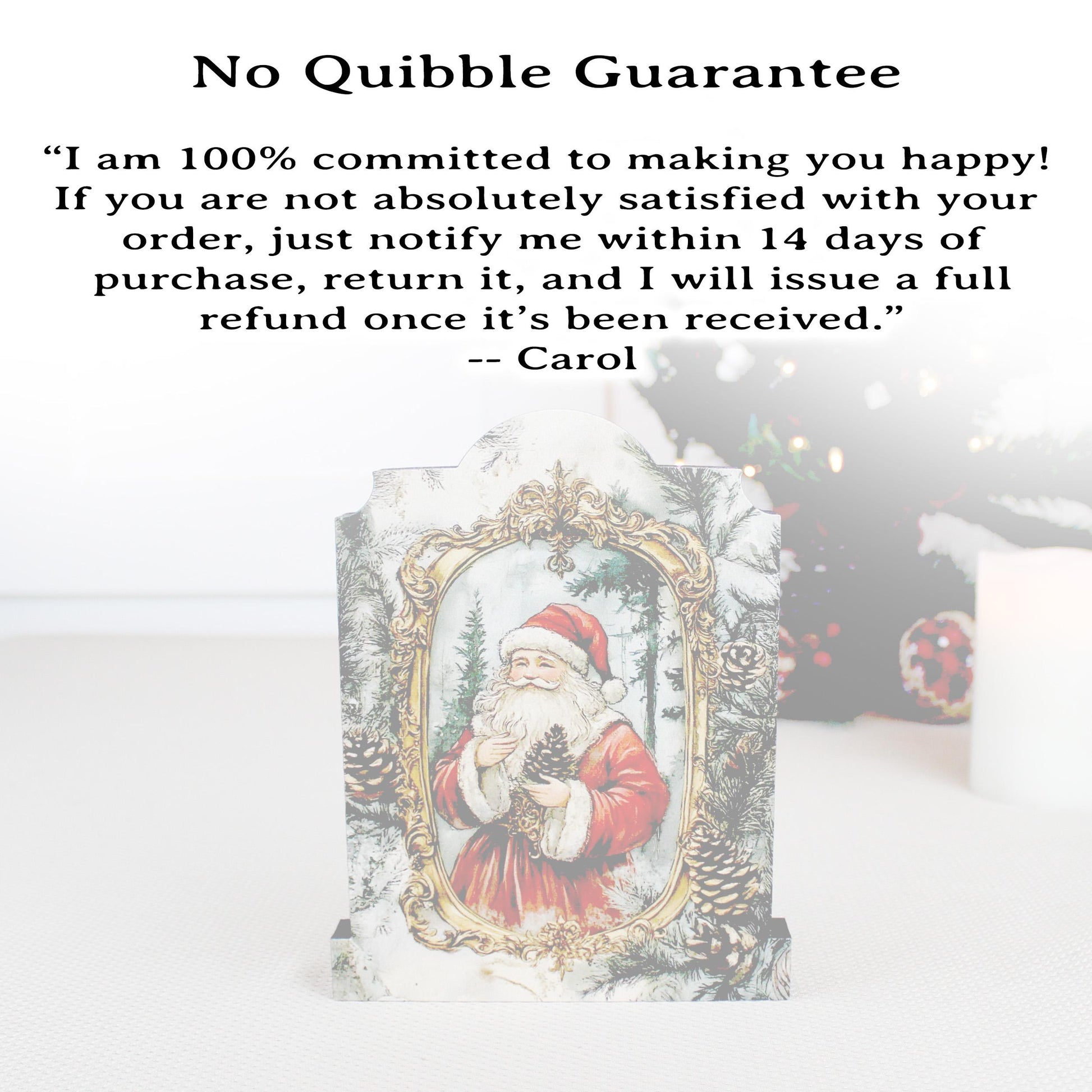 Vintage Santa Shelf Sitter – Personalized Wooden Christmas Mantel Decor, 3 Design Options