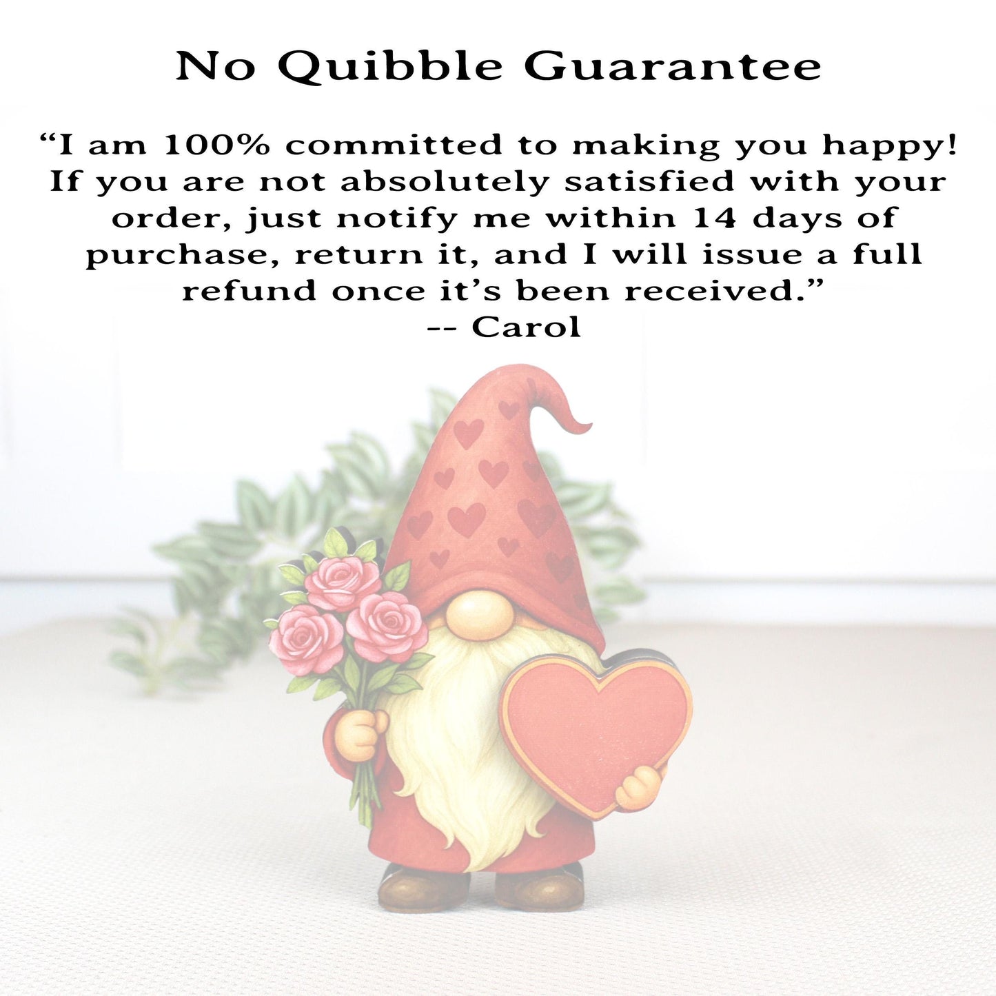 Valentine Gnome Shelf Sitter – Personalized Heart, Wooden Mantel & Tiered Tray Decor