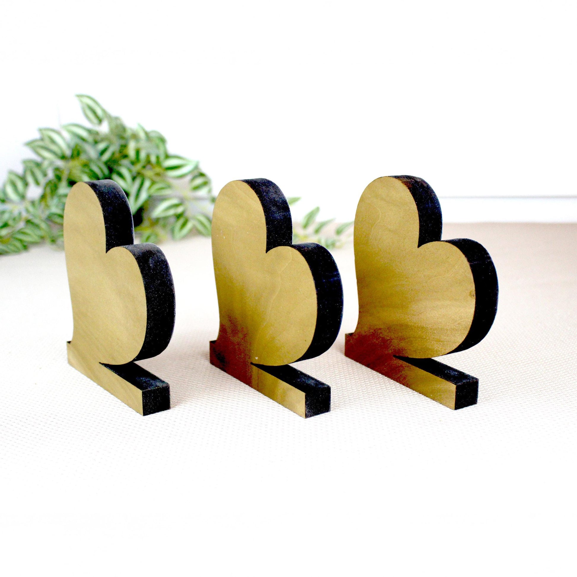 Valentine Day Heart Shelf Sitters – Personalized Wooden Hearts with Floral Accents Set of 3 – Wooden Mantel & Tiered Tray Decor