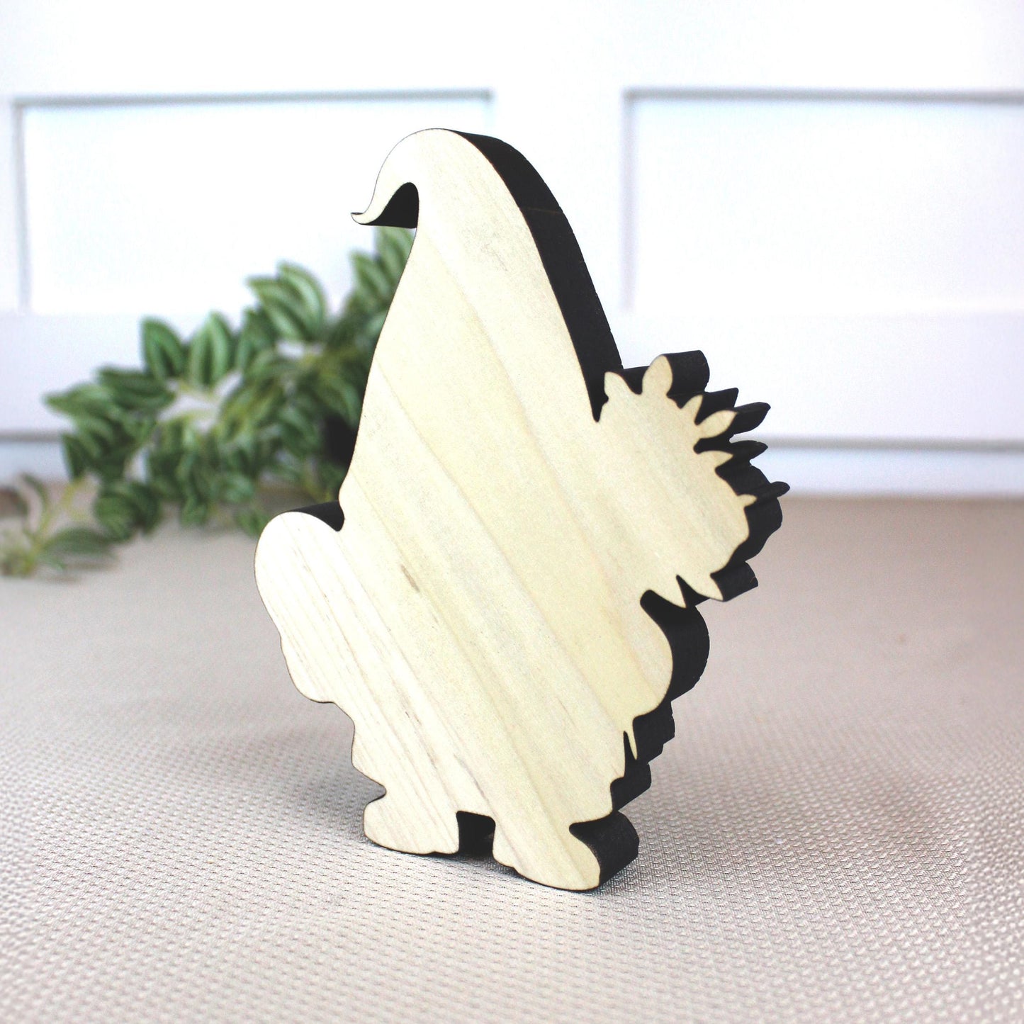 Valentine Gnome Shelf Sitter – Personalized Heart, Wooden Mantel & Tiered Tray Decor