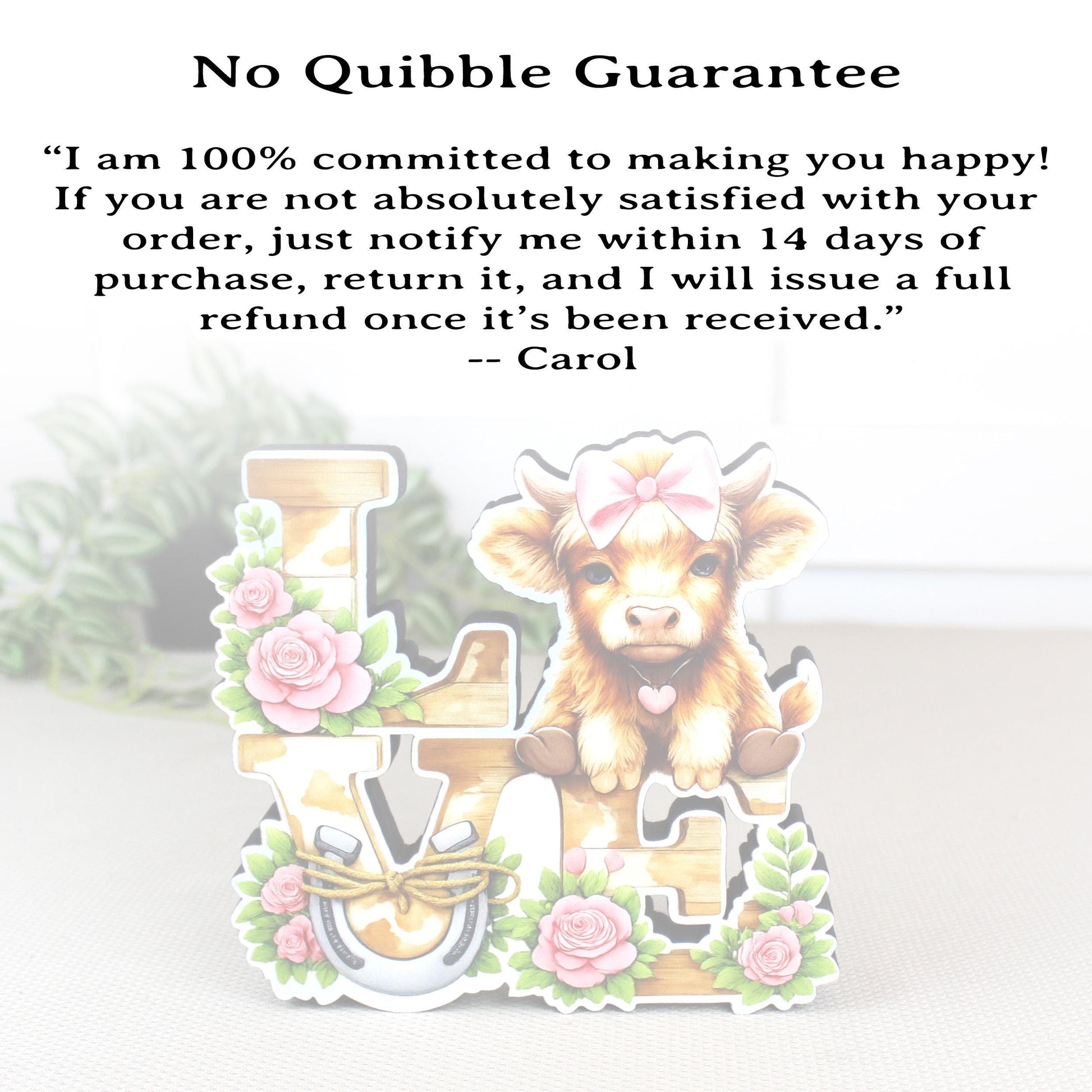 Highland Cow Love Shelf Sitter – Personalized Love Sign, Wooden Valentine Mantel & Tiered Tray Decor