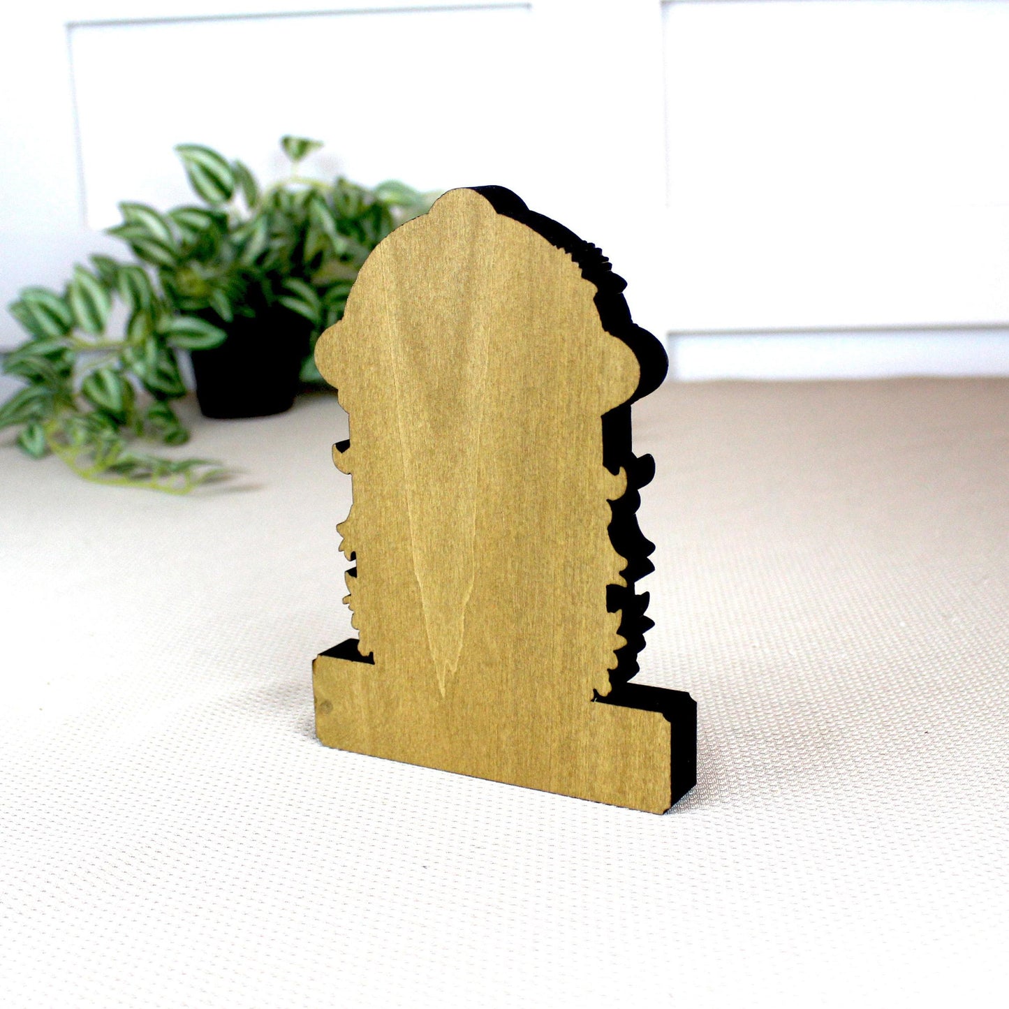 He Is Risen Easter Shelf Sitter – Wooden Stained-Glass Style Cross with Lamb, Personalized Christian Mantel Decor