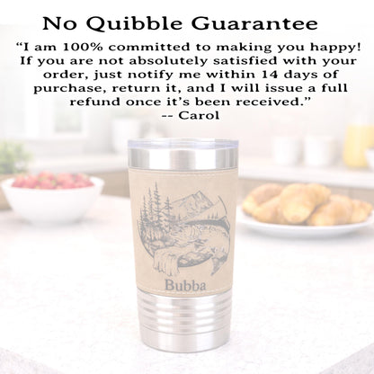 Personalized Fishing Gift for Dad, Custom Name Fishing Tumbler, Rustic Fisherman Cup, Gift for Dad Who Loves Fishing
