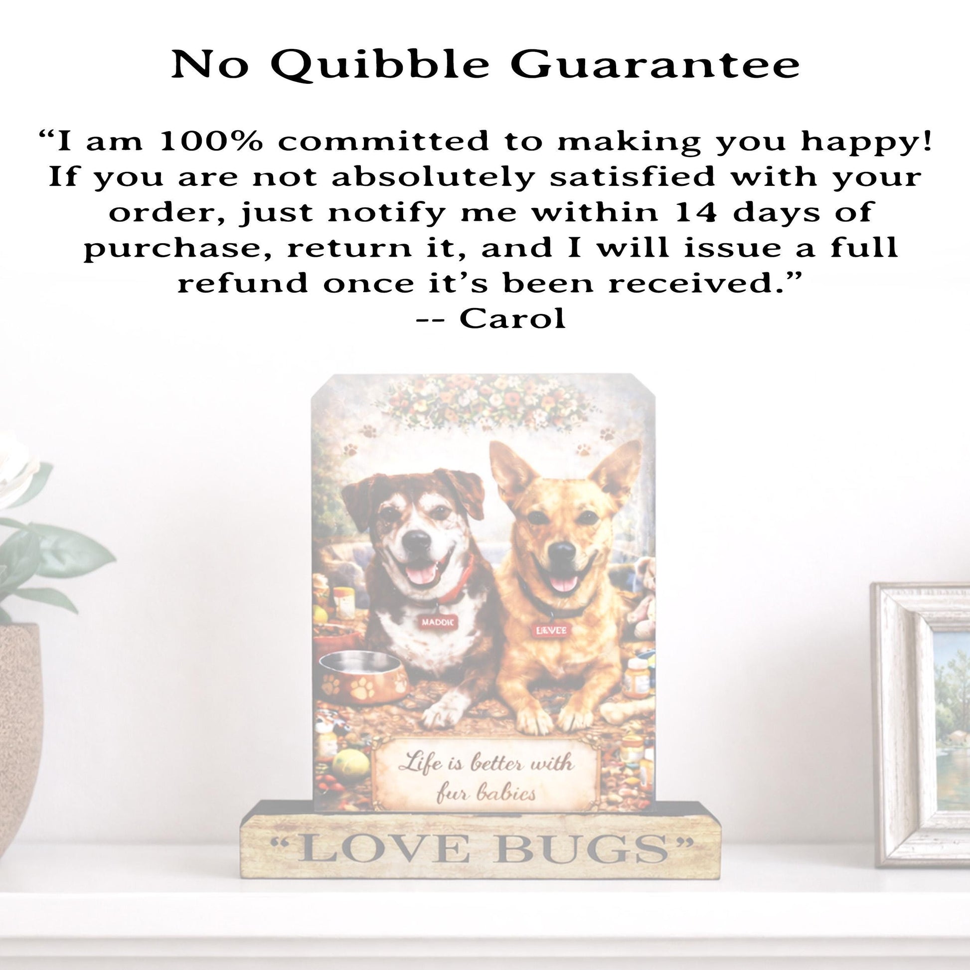 Custom Pet Photo Shelf Sitter – Personalized Name Base, Dog/Cat Mantel Decor Using Your Favorite Photo