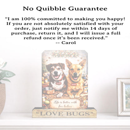 Custom Pet Photo Shelf Sitter – Personalized Name Base, Dog/Cat Mantel Decor Using Your Favorite Photo