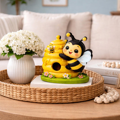 Personalized Multi-Layered Bee and Beehive Shelf Sitter – Custom Name Kids Room Decor – Nursery Shelf Sign, Mantel & Tiered Tray Decor