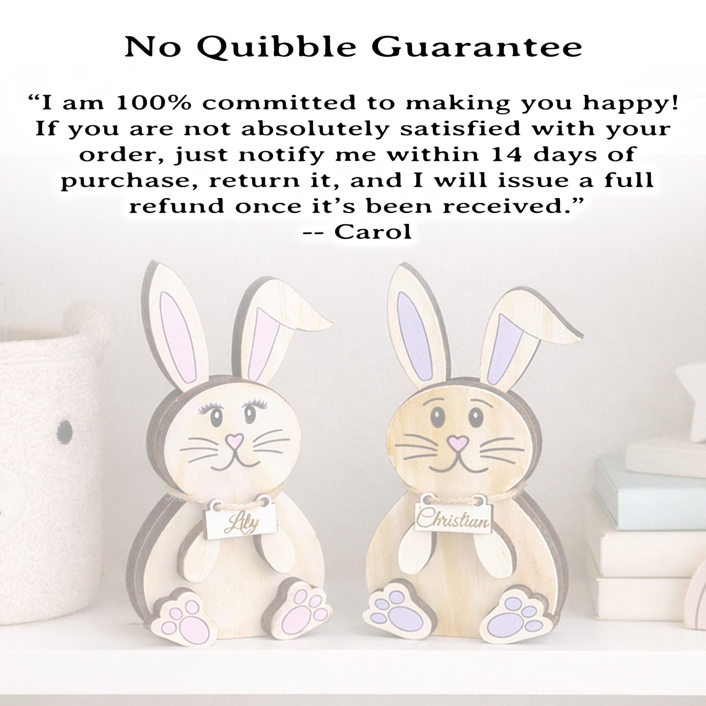 Personalized Woodland Bunny Shelf Sitter Set – Boy & Girl Multi-Layer Wood Decor – Nursery/Kids Room