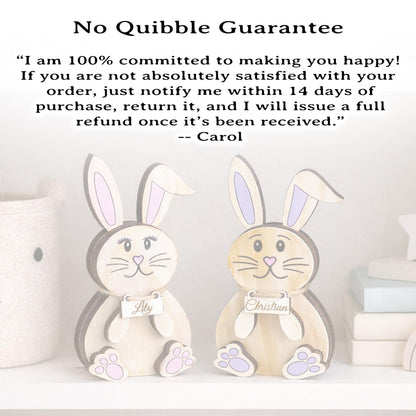Personalized Woodland Bunny Shelf Sitter Set – Boy & Girl Multi-Layer Wood Decor – Nursery/Kids Room