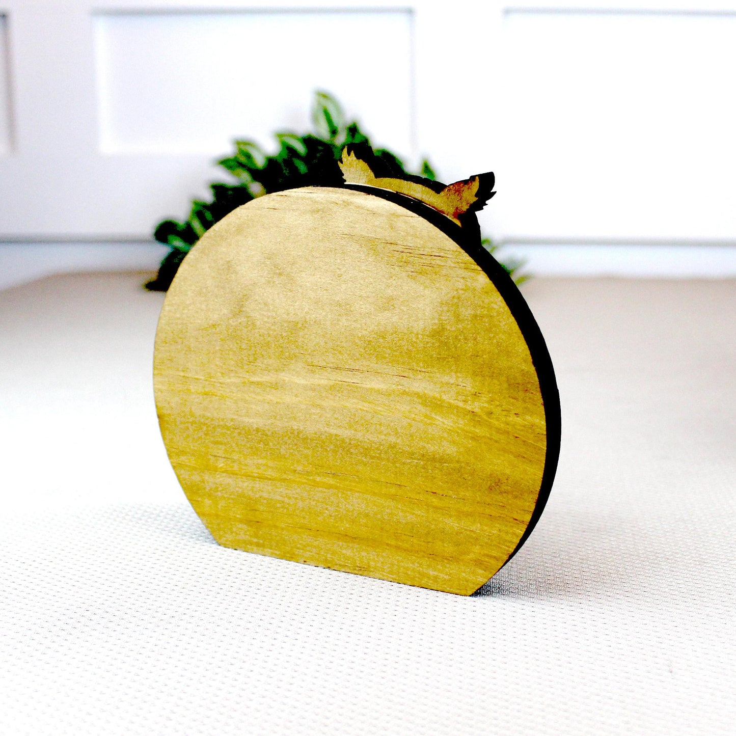 Personalized Owl and Full Moon Wood Shelf Sitter – Personalized Mantel, Shelf and Tiered Tray Decor