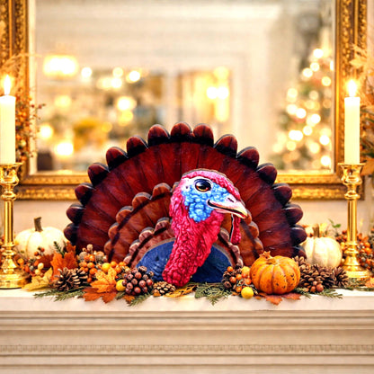Turkey Shelf Sitter – Rustic Farmhouse Thanksgiving Decor