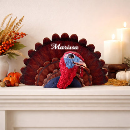 Turkey Shelf Sitter – Rustic Farmhouse Thanksgiving Decor