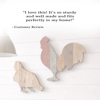 Pallet art Chicken and Rooster Wall Art, Farmhouse Chicken Decor, Rustic Wooden Hen and Rooster Wall Hanging