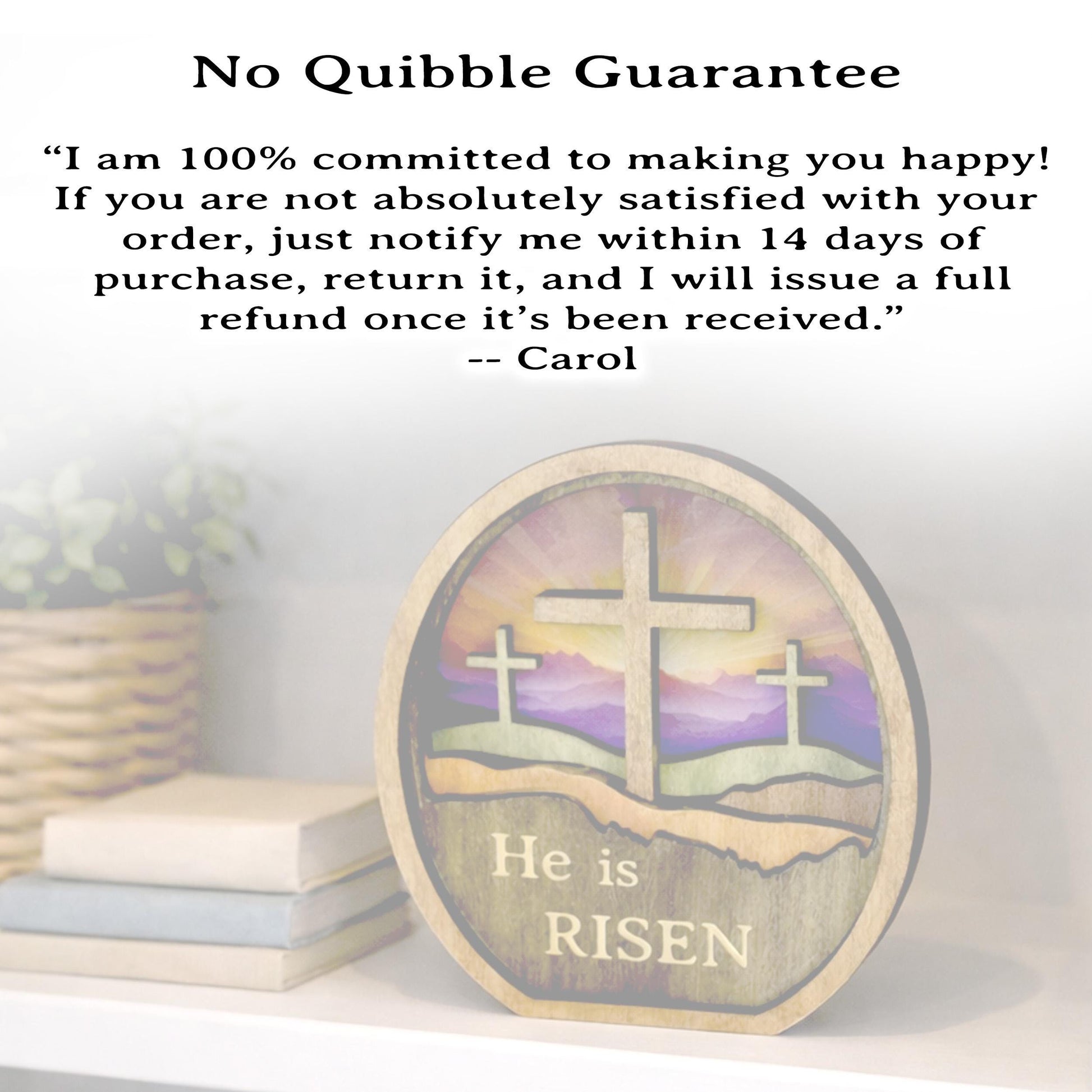 Personalized He Is Risen Easter Shelf Sitter, Christian Decor, Layered Wood Resurrection Sign, Religious Spring Tabletop Decor