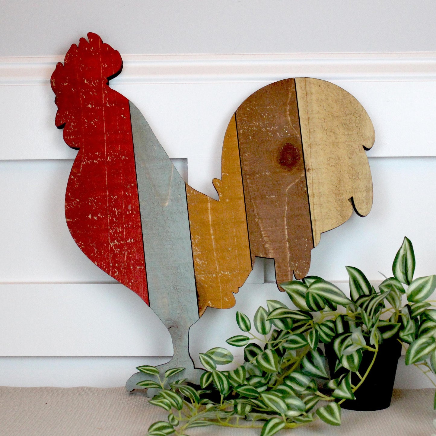 Pallet art Chicken and Rooster Wall Art, Farmhouse Chicken Decor, Rustic Wooden Hen and Rooster Wall Hanging