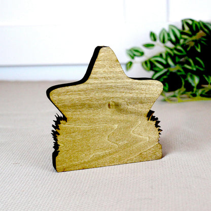 Personalized Coastal Star Shelf Sitter, Nautical Beach Decor, Lighthouse Tabletop Sign, Beach House Keepsake, Shelf & Mantle Decor