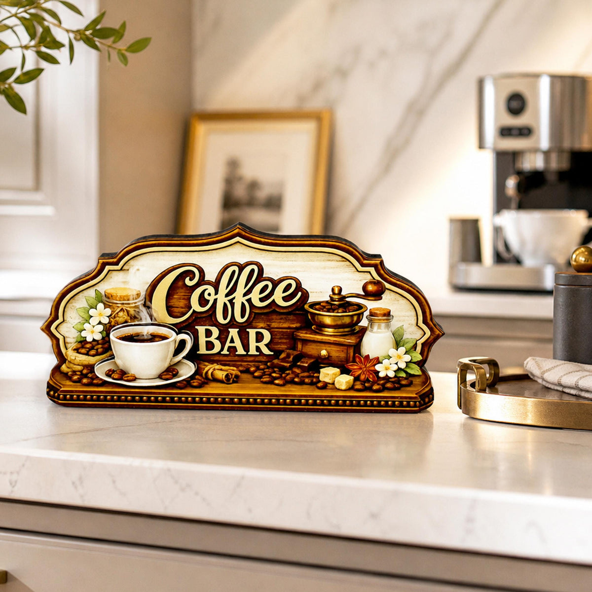 Coffee Bar Sign Shelf Sitter Keepsake, Wooden Coffee Lovers Decor, Coffee Station Sign, Kitchen Coffee Nook Decor, Gift for Coffee Lover